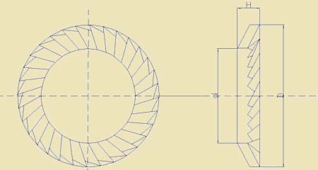 serrated safety washers